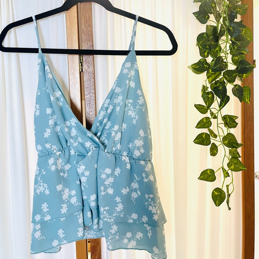 Sweet floral babydoll tank